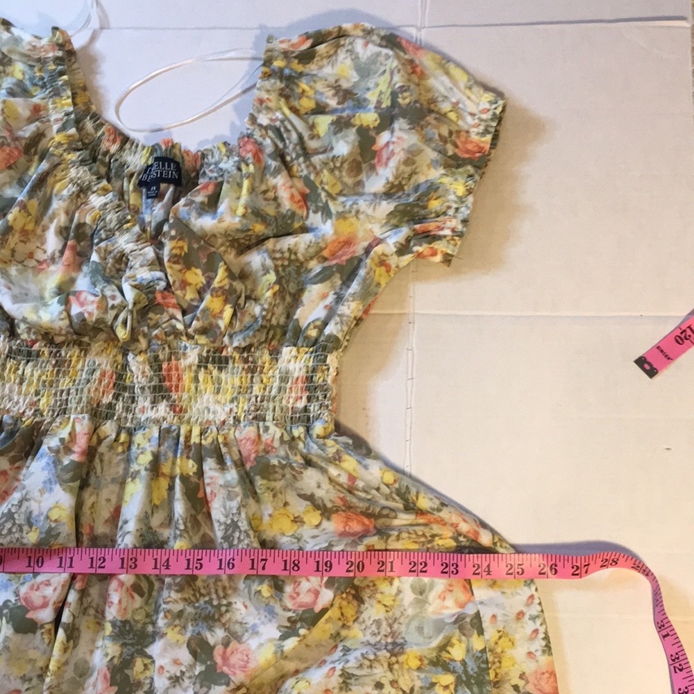 DANIELLE BERNSTEIN 1X Long FULL Floral SUMMER DRESS EMPIRE⚜️WAIST NWOT - Picture 7 of 16